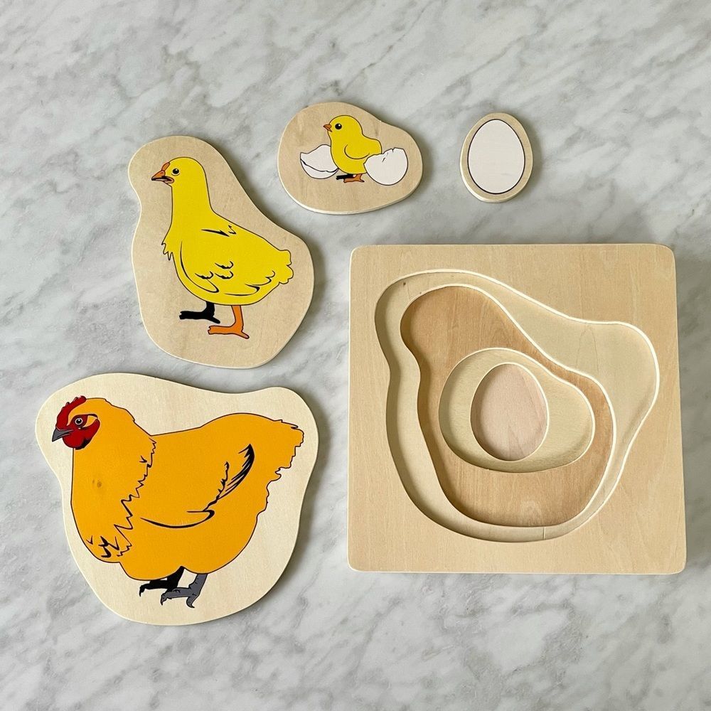 Montessori Wood Chicken Nesting
